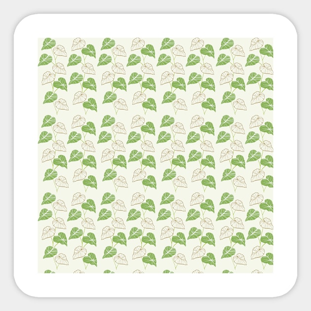 Leaf Pattern Sticker by AnnieWijaya